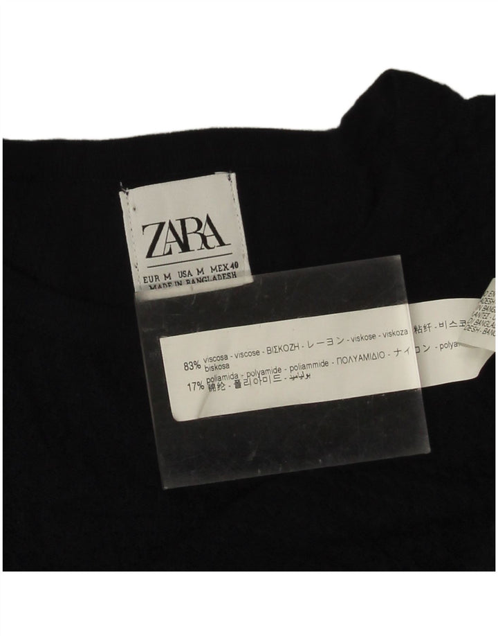 Zara Herre trøje med rund hals, medium marineblå viskose