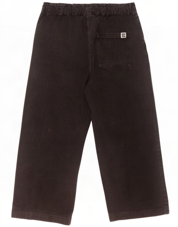Lucy & Yak Kvinder Højtaljede Brede Ben Jeans UK 16 Large W36 L26 Sort