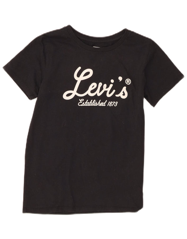 Levi's Girls Grafisk T-Shirt Top 13-14 år XL Sort Bomuld