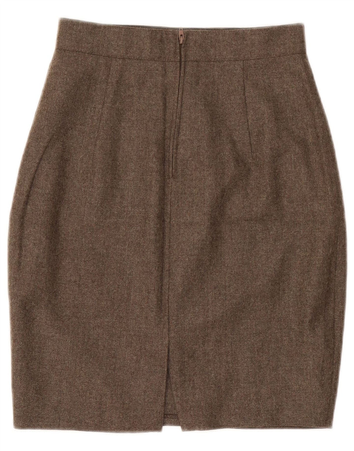 Vintage blyantnederdel til kvinder IT 40 Small W26 grå uld