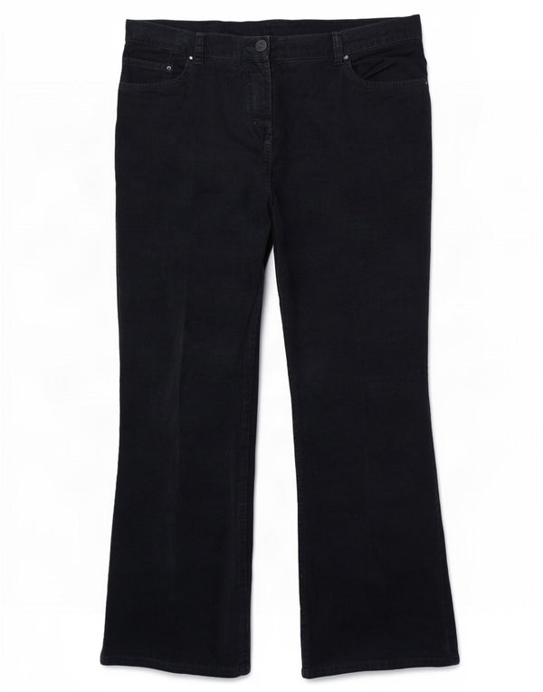Marks & Spencer Dame Bootcut Corduroy Bukser UK 18 XL W38 L29 Navy Blue