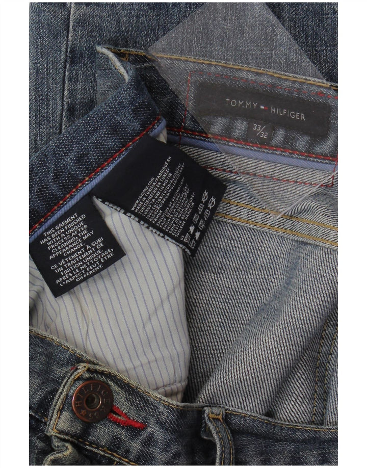 TOMMY HILFIGER Straight jeans til mænd W33 L32 blå bomuld