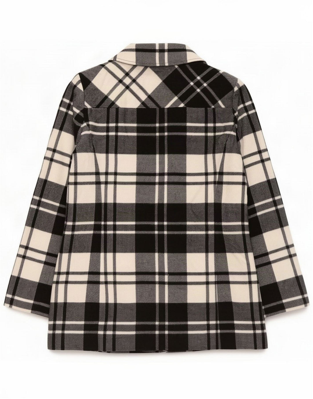 Marks & Spencer Womens Overcoat UK 12 Medium Black Check