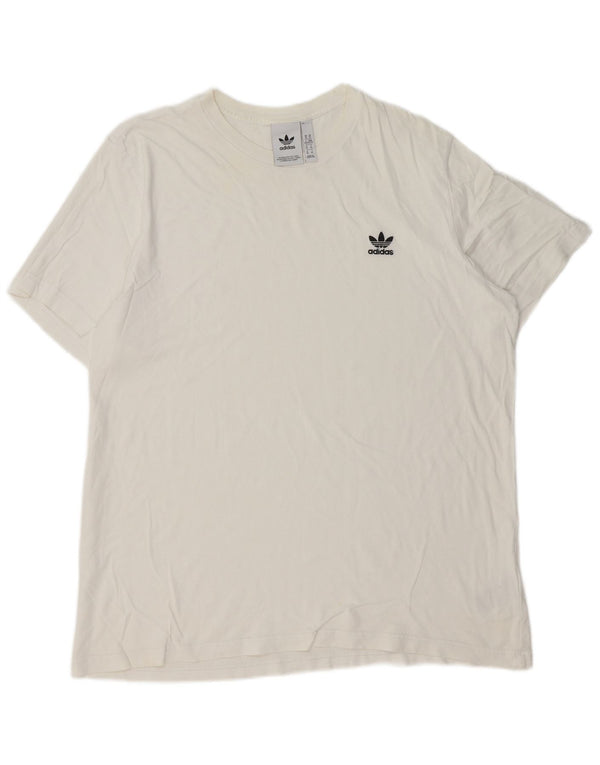 Adidas Herre T-Shirt Top XL Hvid Bomuld
