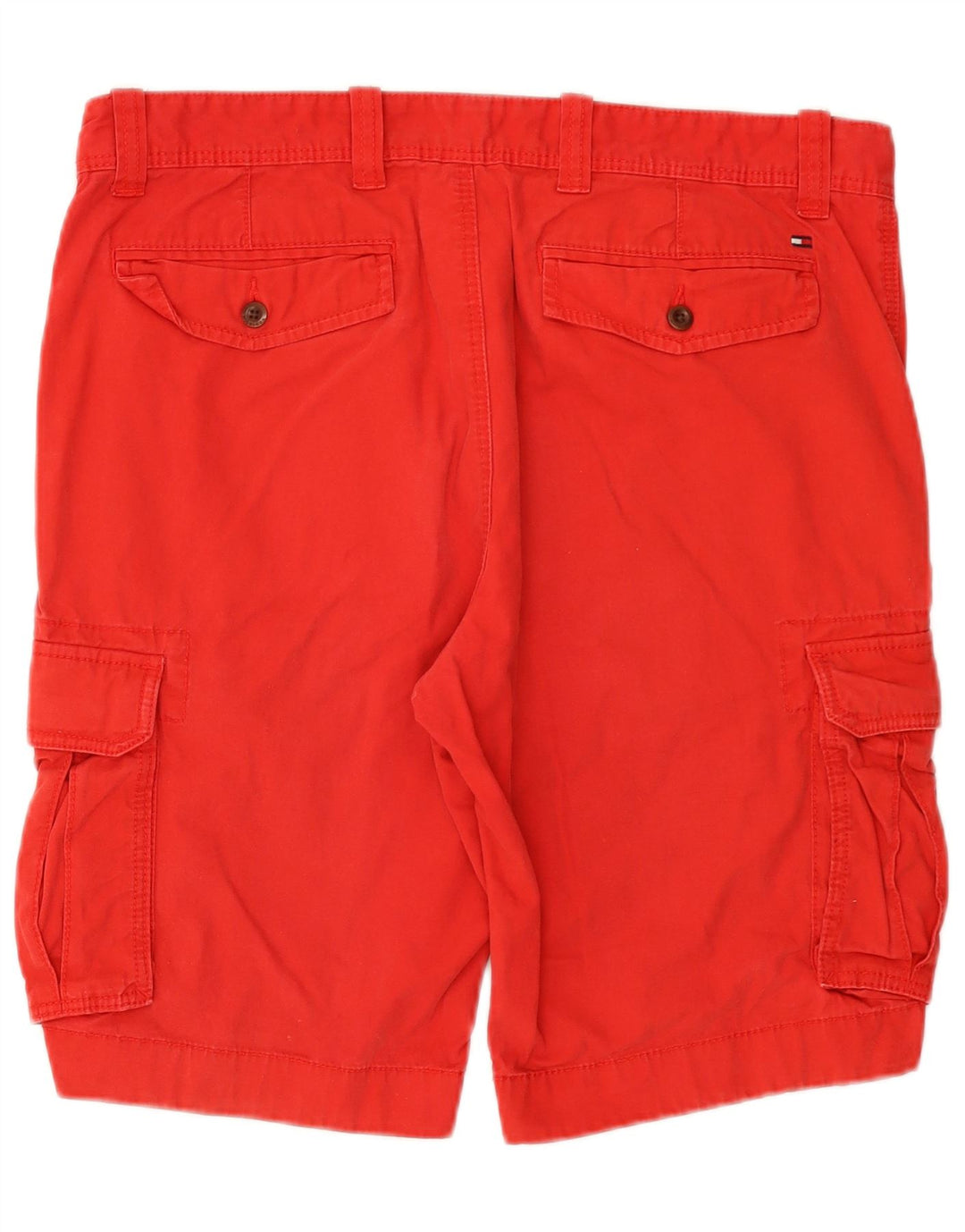 TOMMY HILFIGER Herre Cargo Shorts W36 store røde bomuld