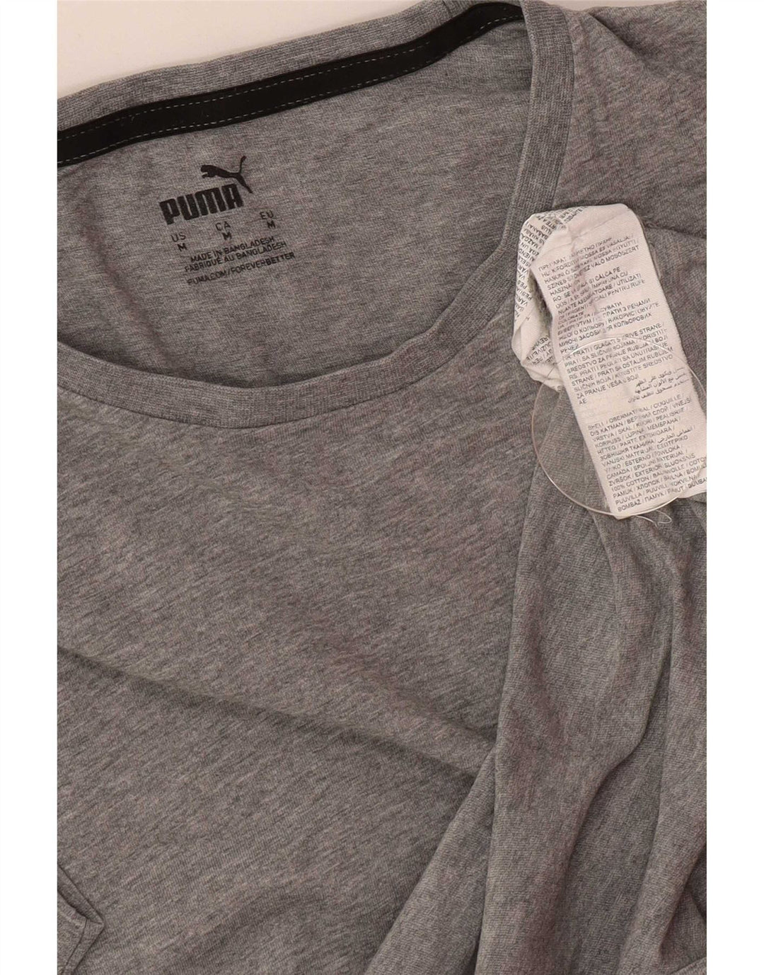 Puma Herre T-shirt Top Medium Grey Flecked Bomuld