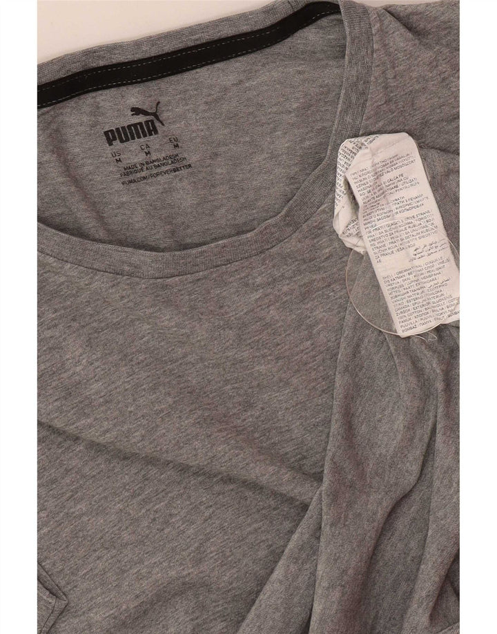 Puma Herre T-shirt Top Medium Grey Flecked Bomuld
