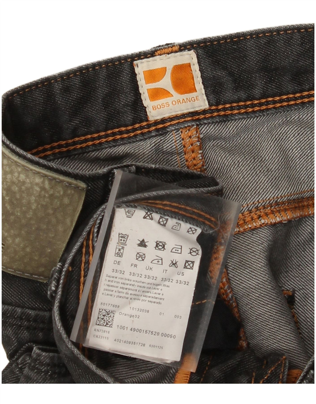 HUGO BOSS Lige jeans til kvinder W33 L32 Grå bomuld