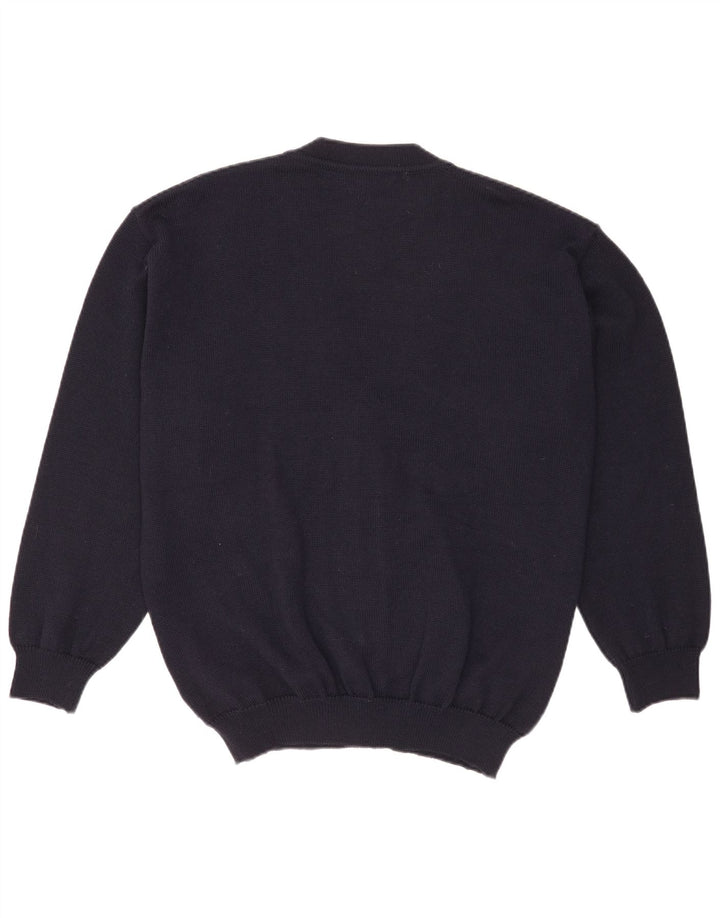 Monello Herre Cardigan Sweater Stor Marineblå Geometrisk