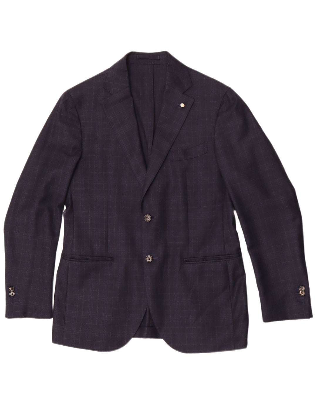 Ermenegildo Zegna Heritage Blazer Jacket UK 38 Medium Navy Blue Check