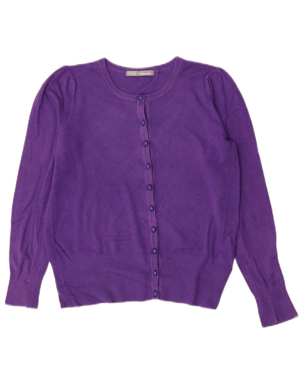 Marks & Spencer Dame Cardigan Sweater UK 10 Small Purple Viscose