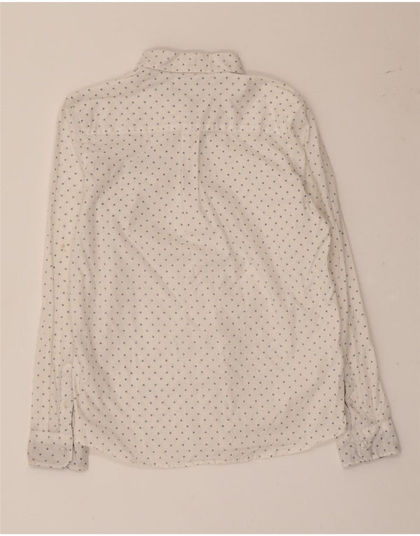 Benetton drengeskjorte 11-12 år 2XL hvid plettet bomuld