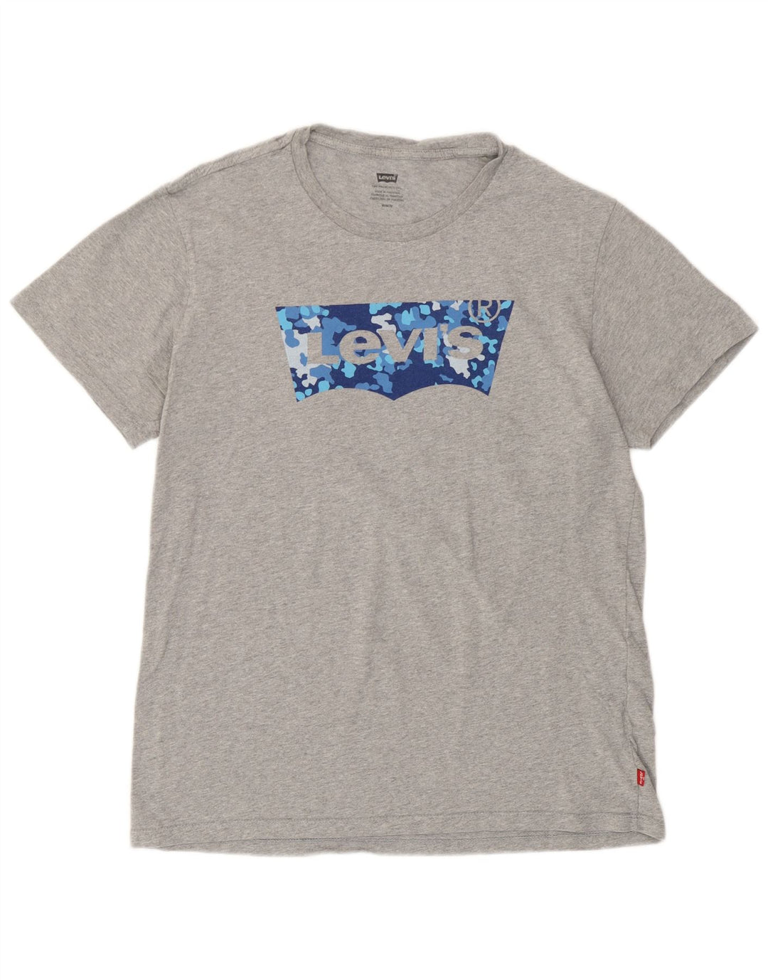Levi's Herre grafisk T-shirt top mellemgrå bomuld