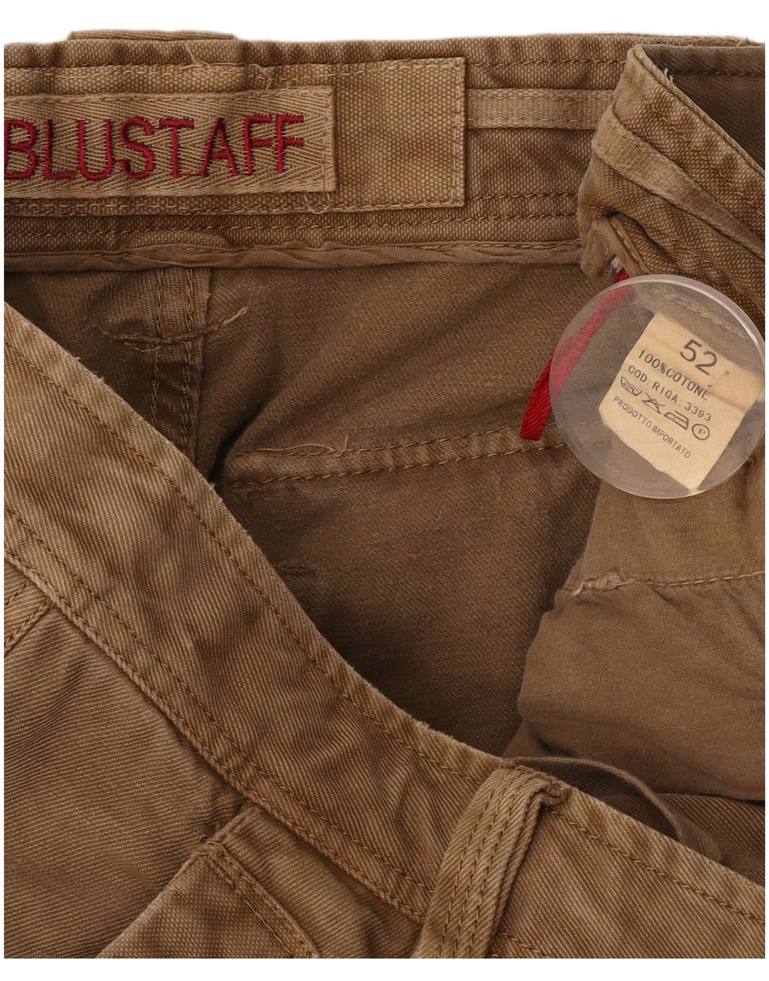 Blustaff Straight Cargo Bukser IT 52 XL W38 L34 Beige Bomuld