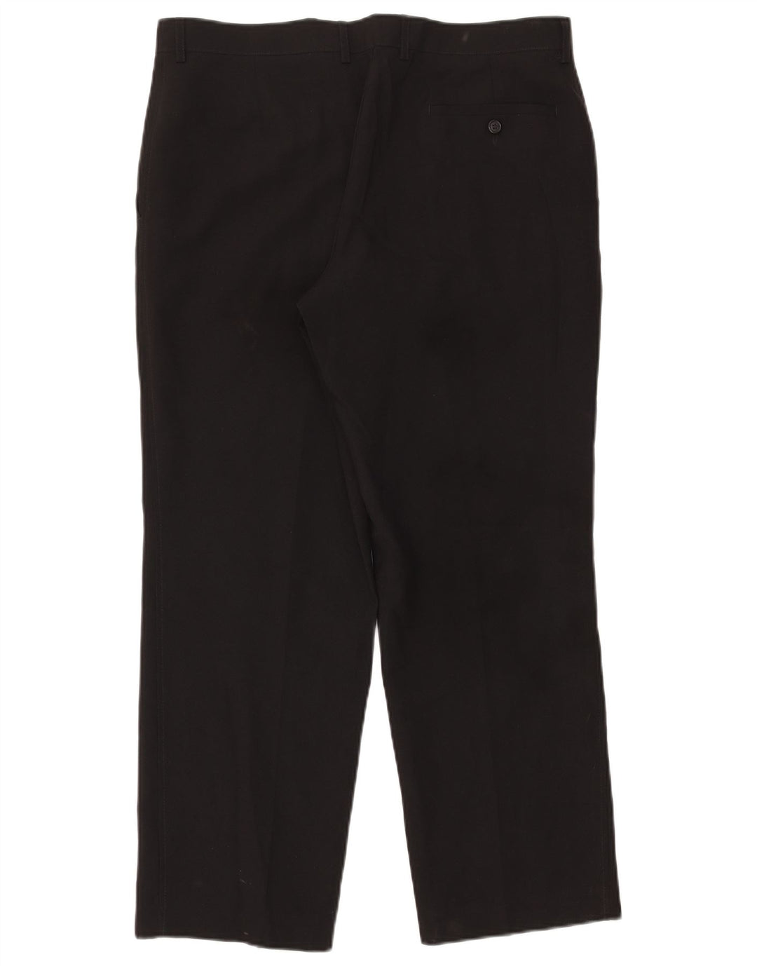 Marks & Spencer Straight Chino-bukser til mænd W36 L29 Sort polyester