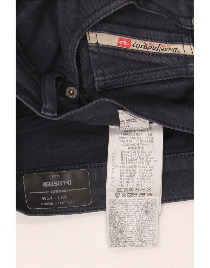 Diesel Herre D-Luster Slim Jeans W34 L34 Marineblå Bomuld