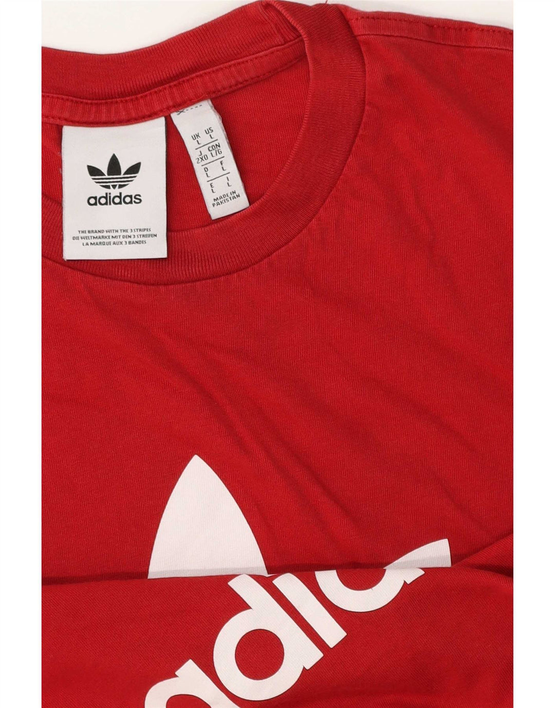 Adidas Grafisk T-shirt top til mænd, stor rød bomuld