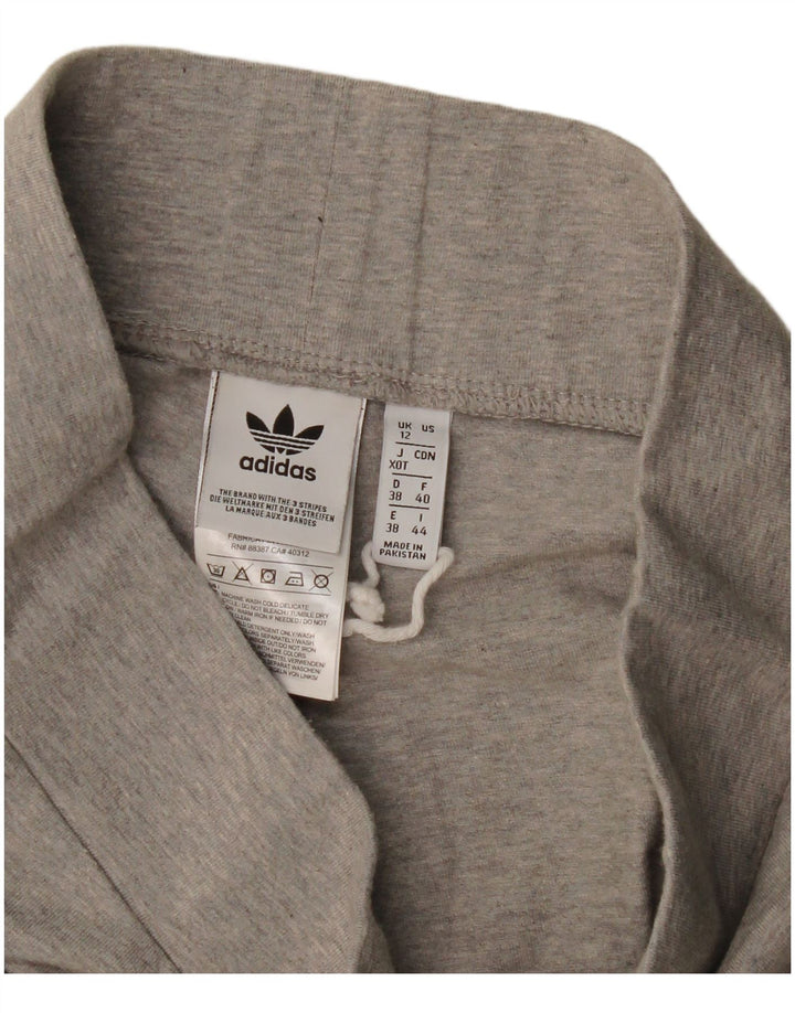 Adidas Dame Leggings UK 12 Medium Grey Bomuld