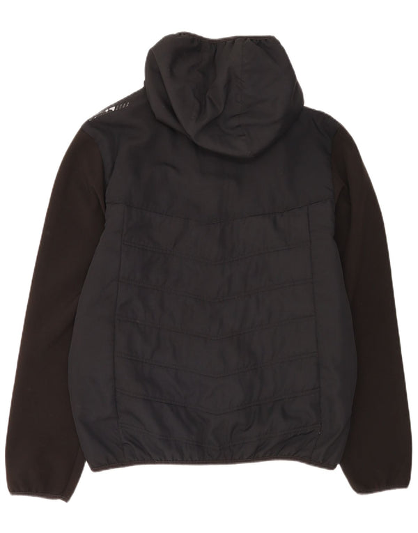 Ellesse Mens Hooded Rain Jacket UK 40 Large Black Polyester