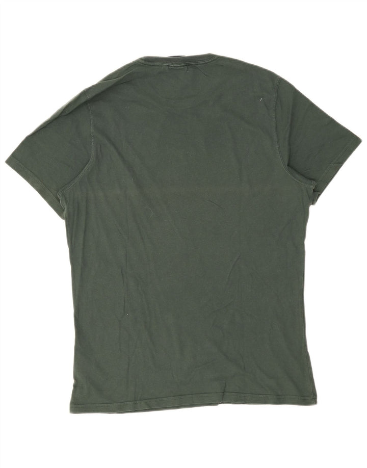 Barbour Herre skræddersyet pasform grafisk T-shirt top mellemgrøn bomuld