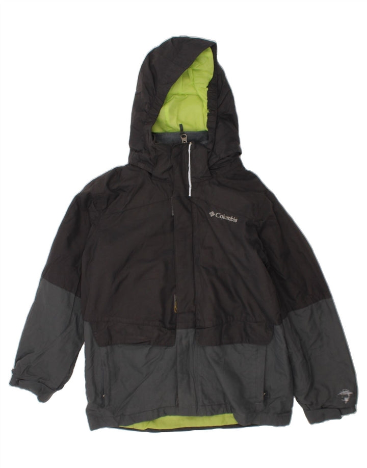 COLUMBIA Boys Windbreaker Jacket 10-11 Years Small  Grey Colourblock Vintage Columbia and Second-Hand Columbia from Messina Hembry 