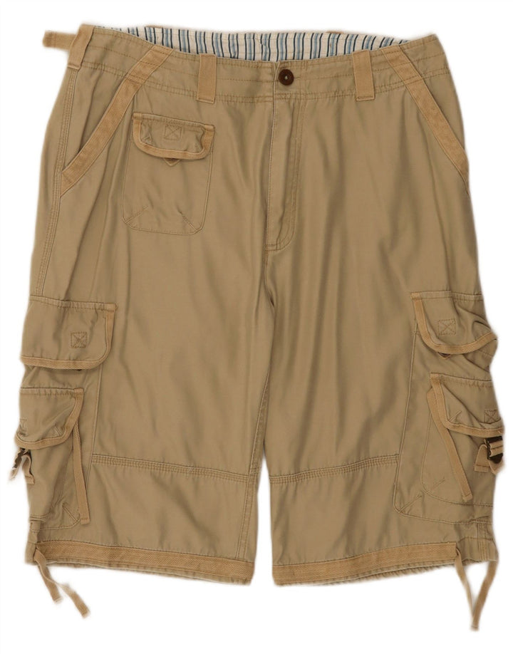 Russell Athletic Herre Cargo Shorts Large W34 Beige Bomuld