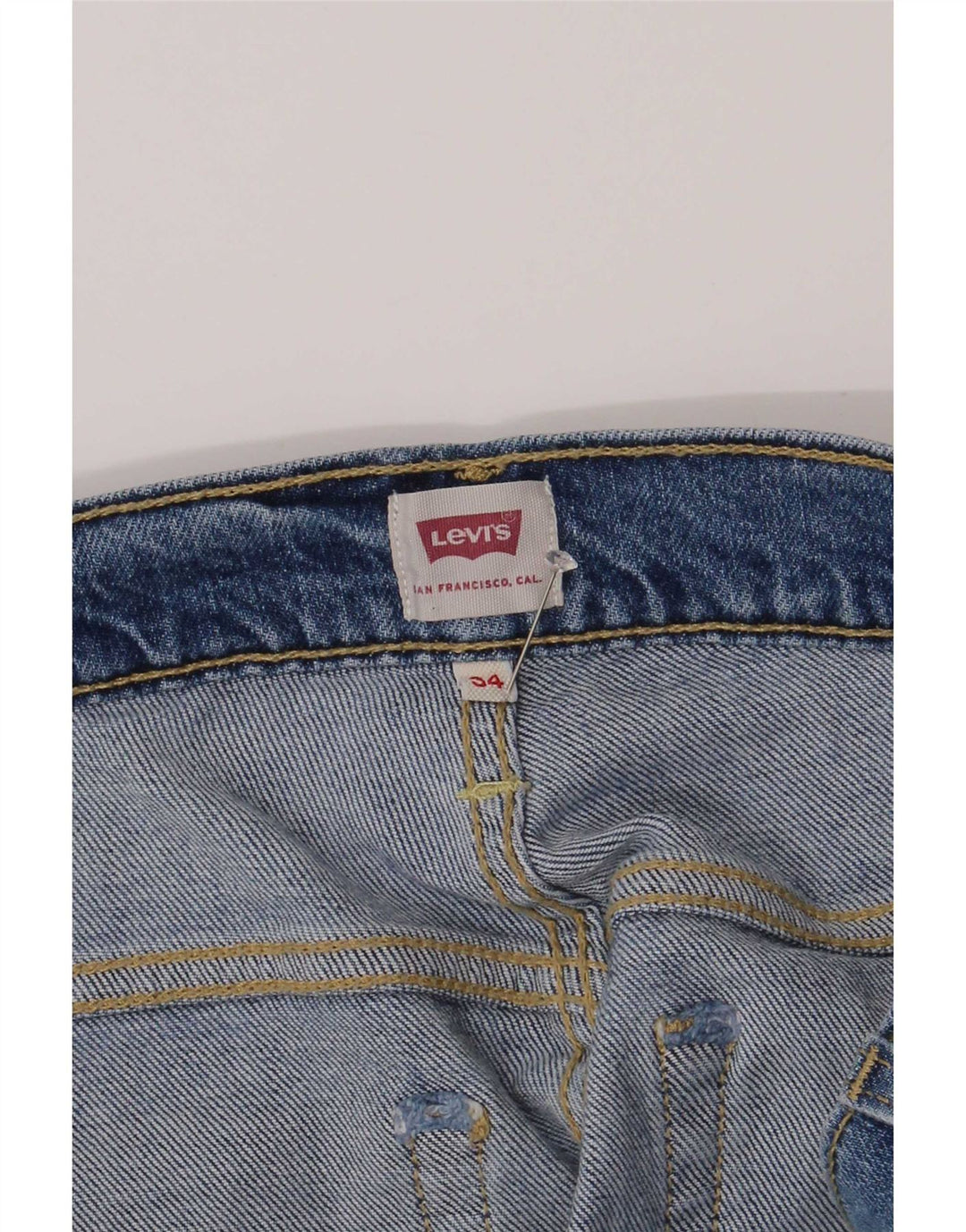 Levi's lige jeans til kvinder W34 L27 blå bomuld