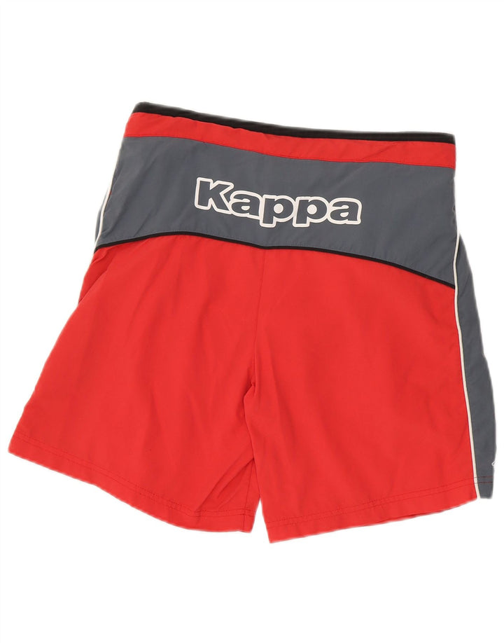 Kappa Herre grafiske svømmeshorts Medium Rød Colourblock Polyamid