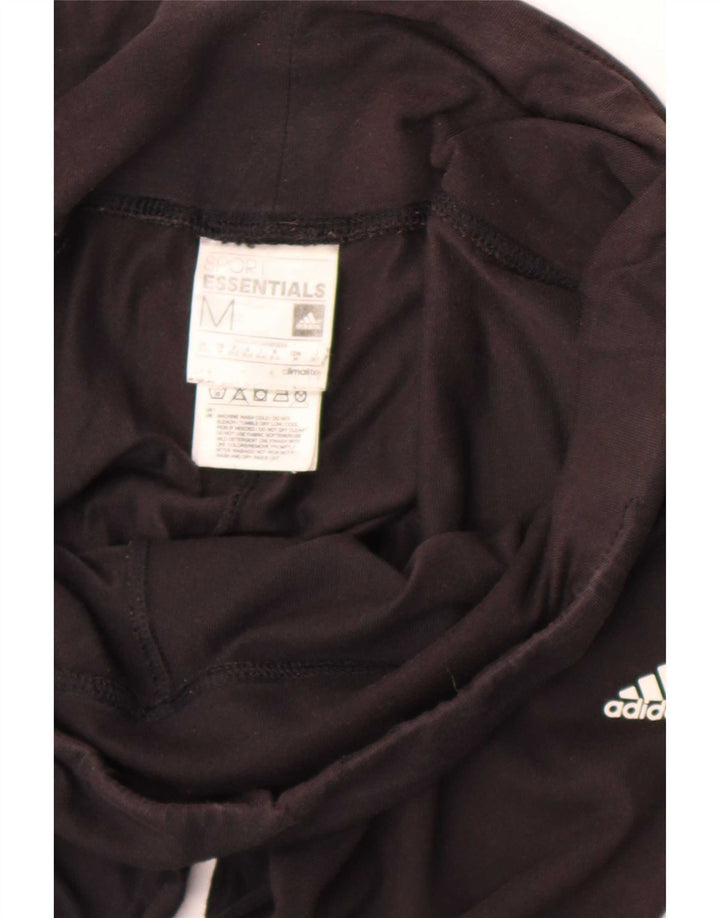 Adidas Dame Leggings UK 12/14 Medium Sort Bomuld