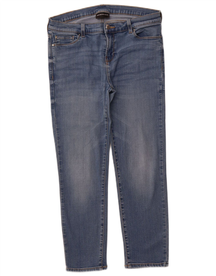 EMPORIO ARMANI Kvinder Cropped Jeans W31 L25 Blå Lyocell