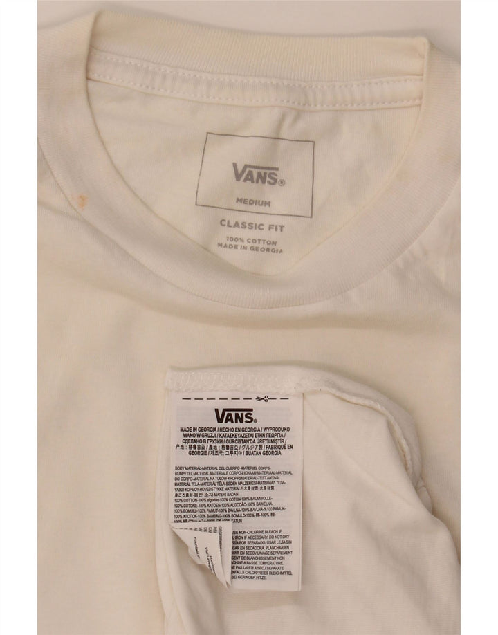 VANS Herre Classic Fit T-Shirt Top Medium White