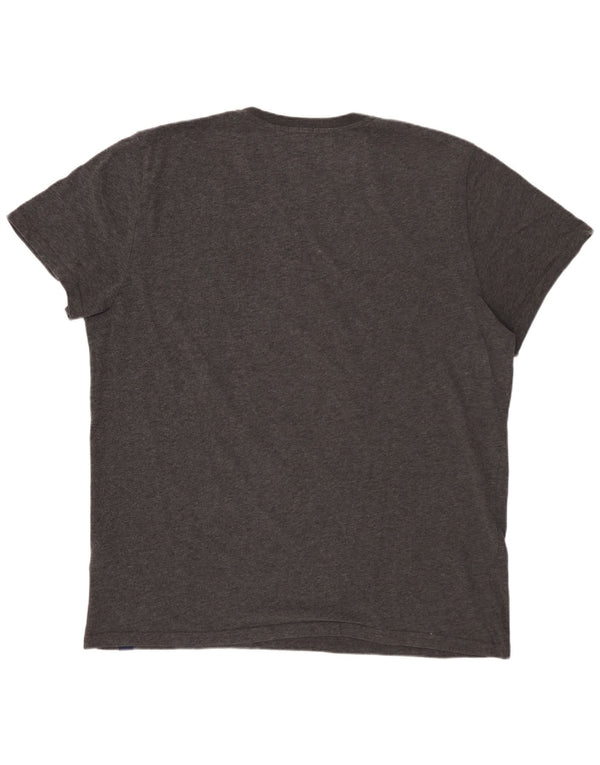 SUPERDRY Herre grafisk T-shirt Top 3XL Grå Bomuld