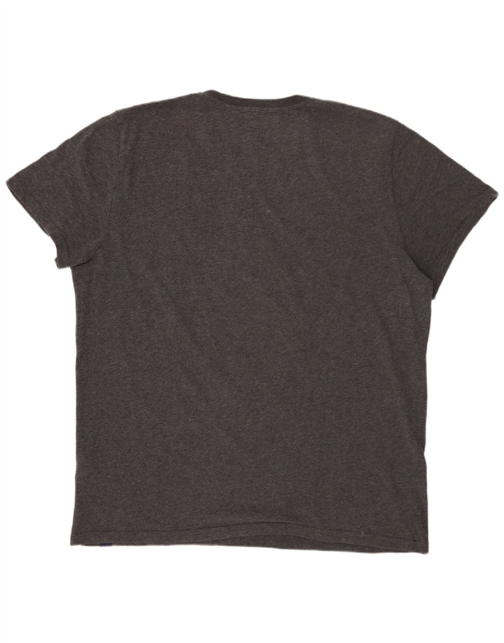 SUPERDRY Herre grafisk T-shirt Top 3XL Grå Bomuld