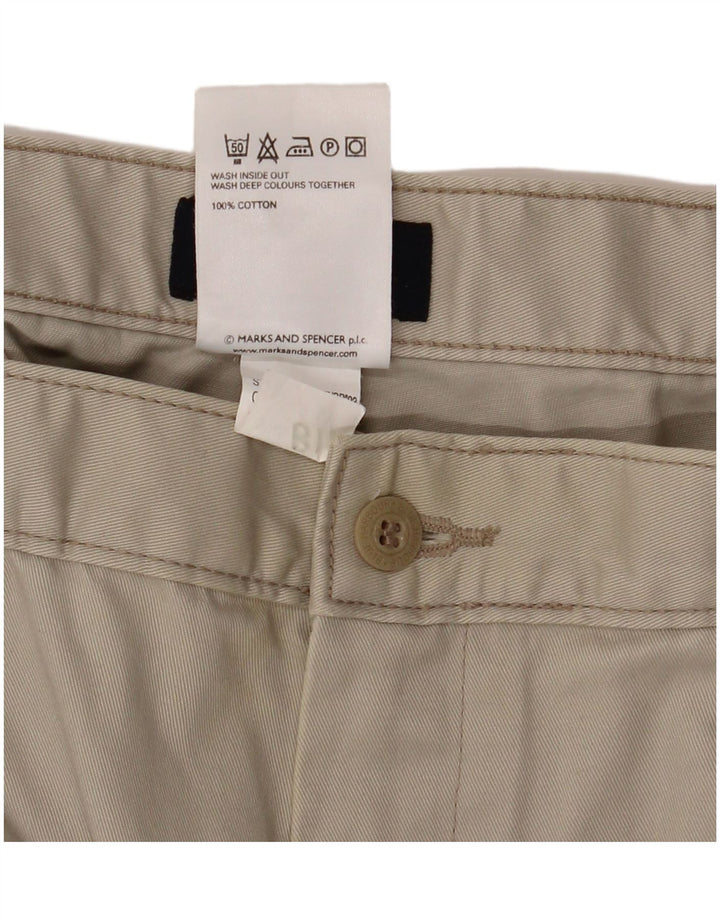 Marks & Spencer Herre Blue Harbor Pegged Chino Bukser W38 L29 Beige