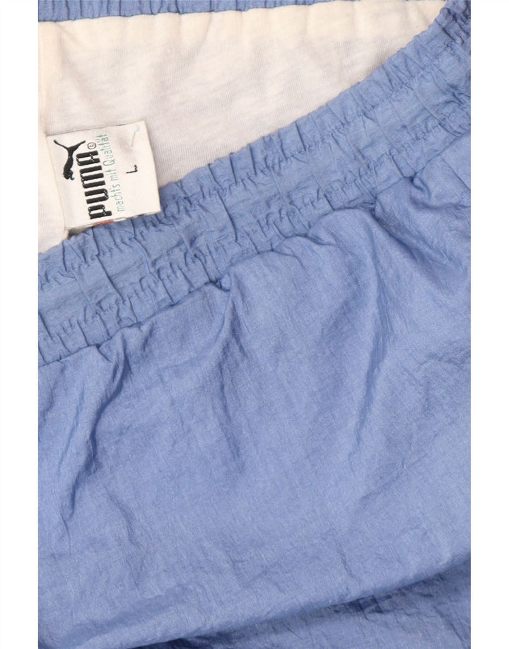 Puma Herre træningsdragt Bukser Joggers Large Blue Colourblock Polyester