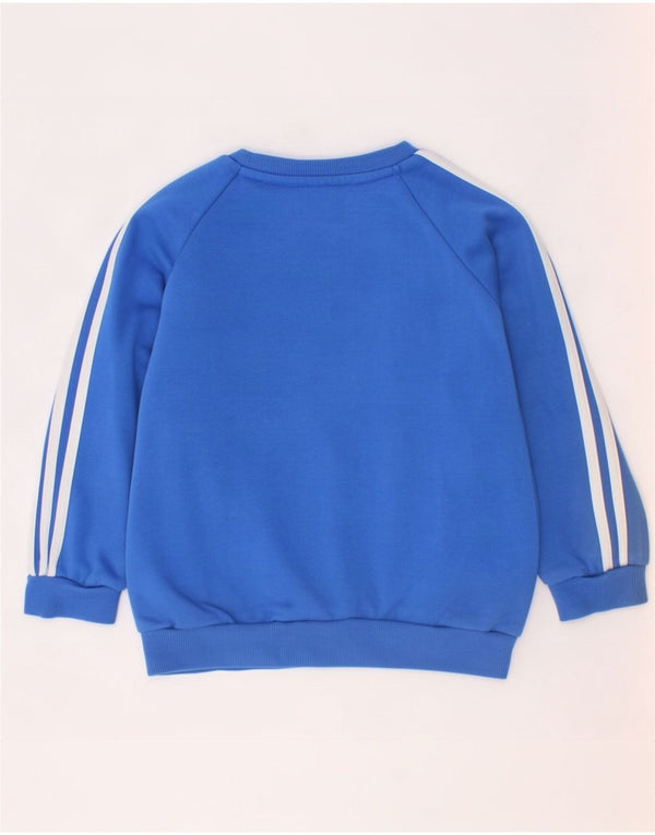 Adidas Boys Graphic Sweatshirt Jumper 2-3 år Blå Bomuld