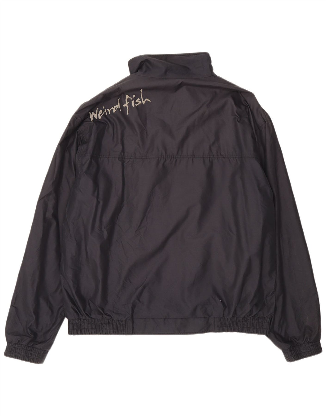 Weird Fish Herre Grafisk Windbreaker Jacket UK 44 2XL Navy Blue Polyester