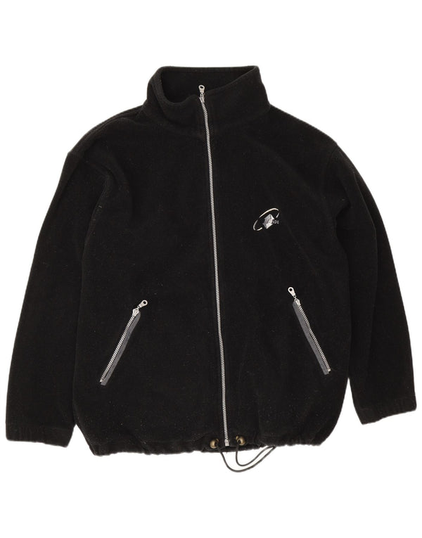 Vintage Mens Fleece Jacket UK 42 XL Black