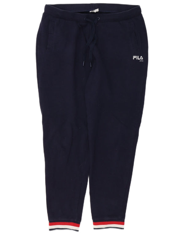 FILA Træningsdragt til kvinder Joggers UK 14 Large Navy Blue Cotton