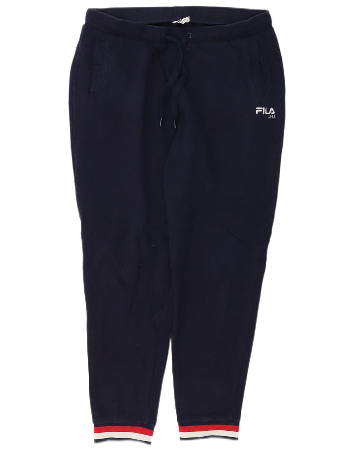 FILA Træningsdragt til kvinder Joggers UK 14 Large Navy Blue Cotton