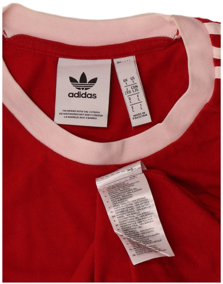 Adidas T-shirt til mænd, stor rød bomuld