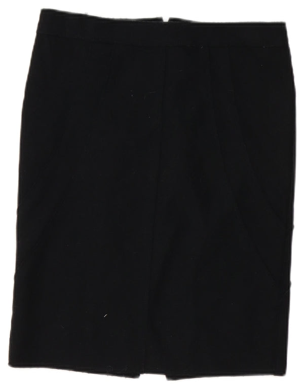 Paoloni Womens Pencil Skirt IT 40 Small W28 Black Virgin Wool