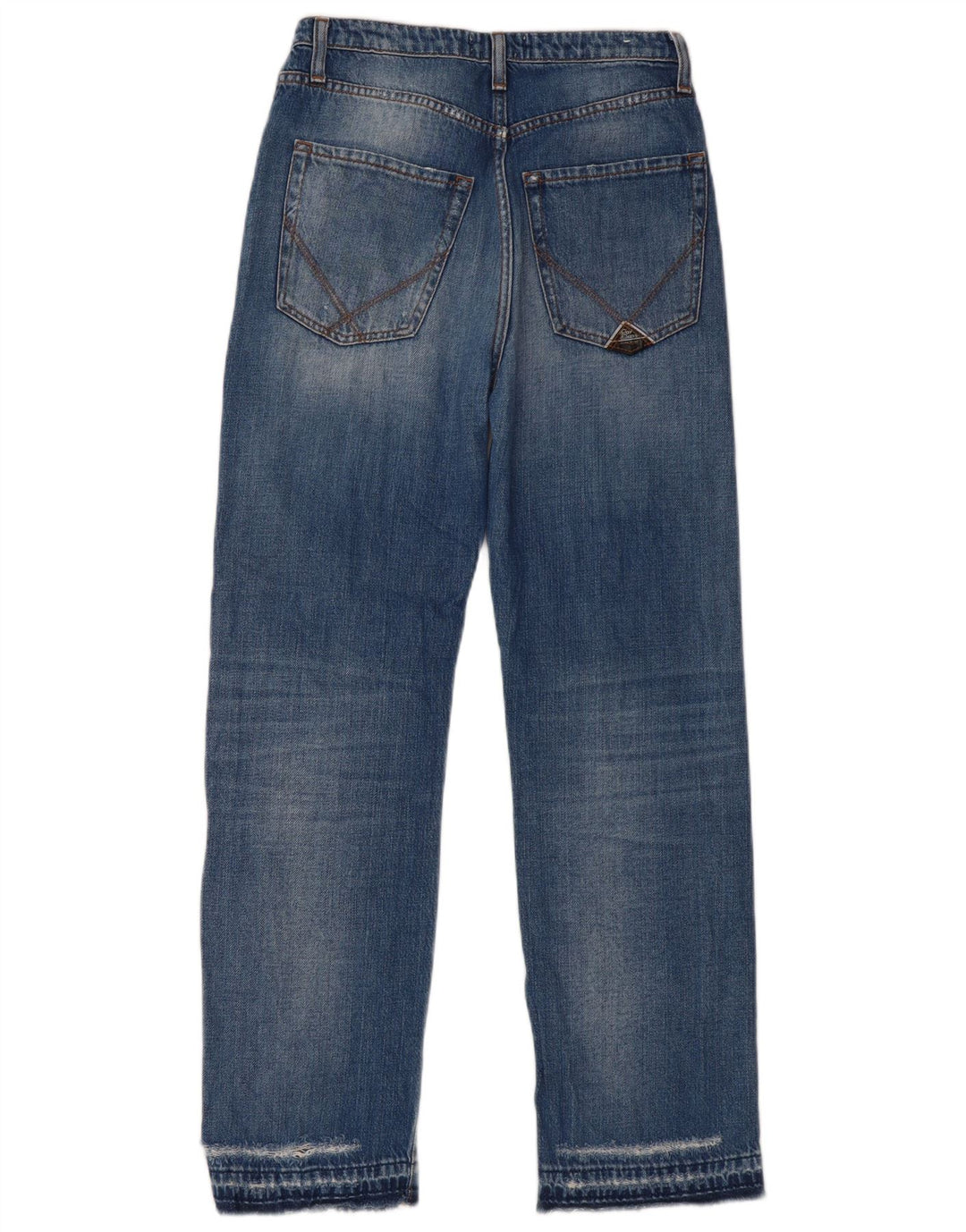 Roy Rogers Dame nødlidende højtaljede jeans W27 L29 blå bomuld