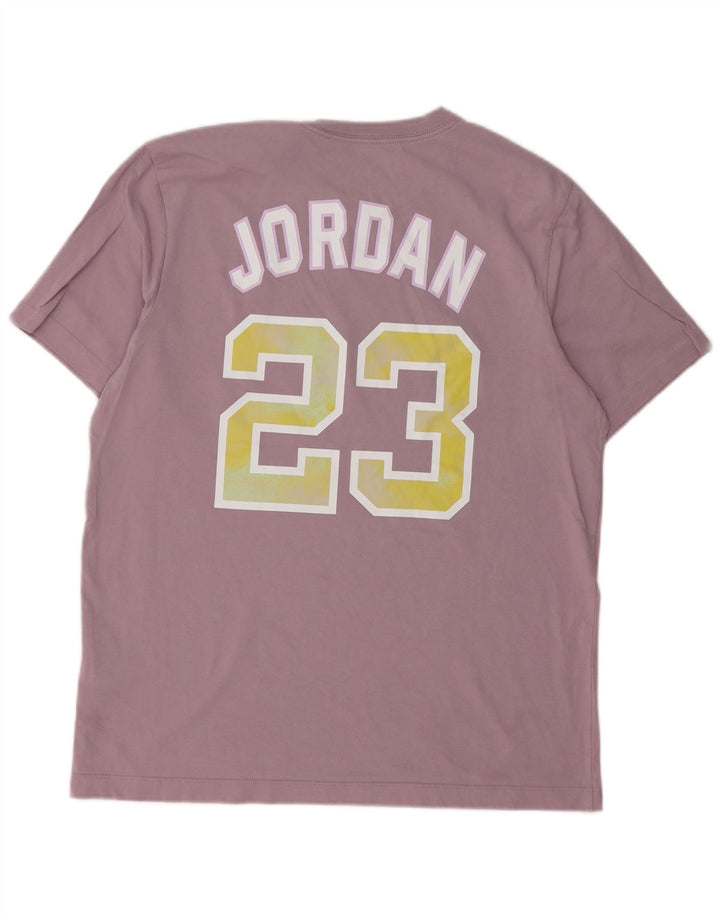 Jordan Herre grafisk T-shirt Top Stor lilla bomuld