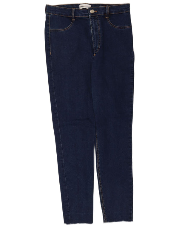 Zara Dame Skinny Jeans EU 42 Large W32 L26 Navy Blue