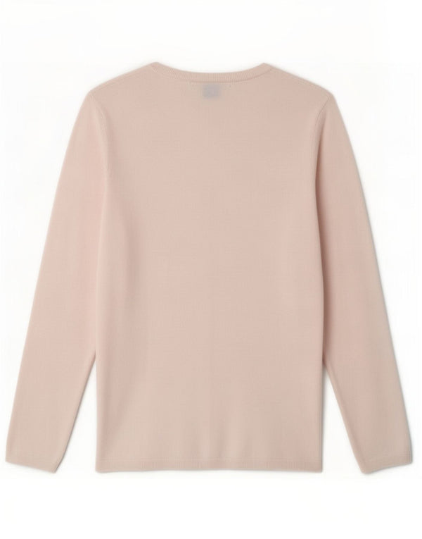 Tommy Hilfiger Dame V-hals sweater UK 10 Small Pink Bomuld
