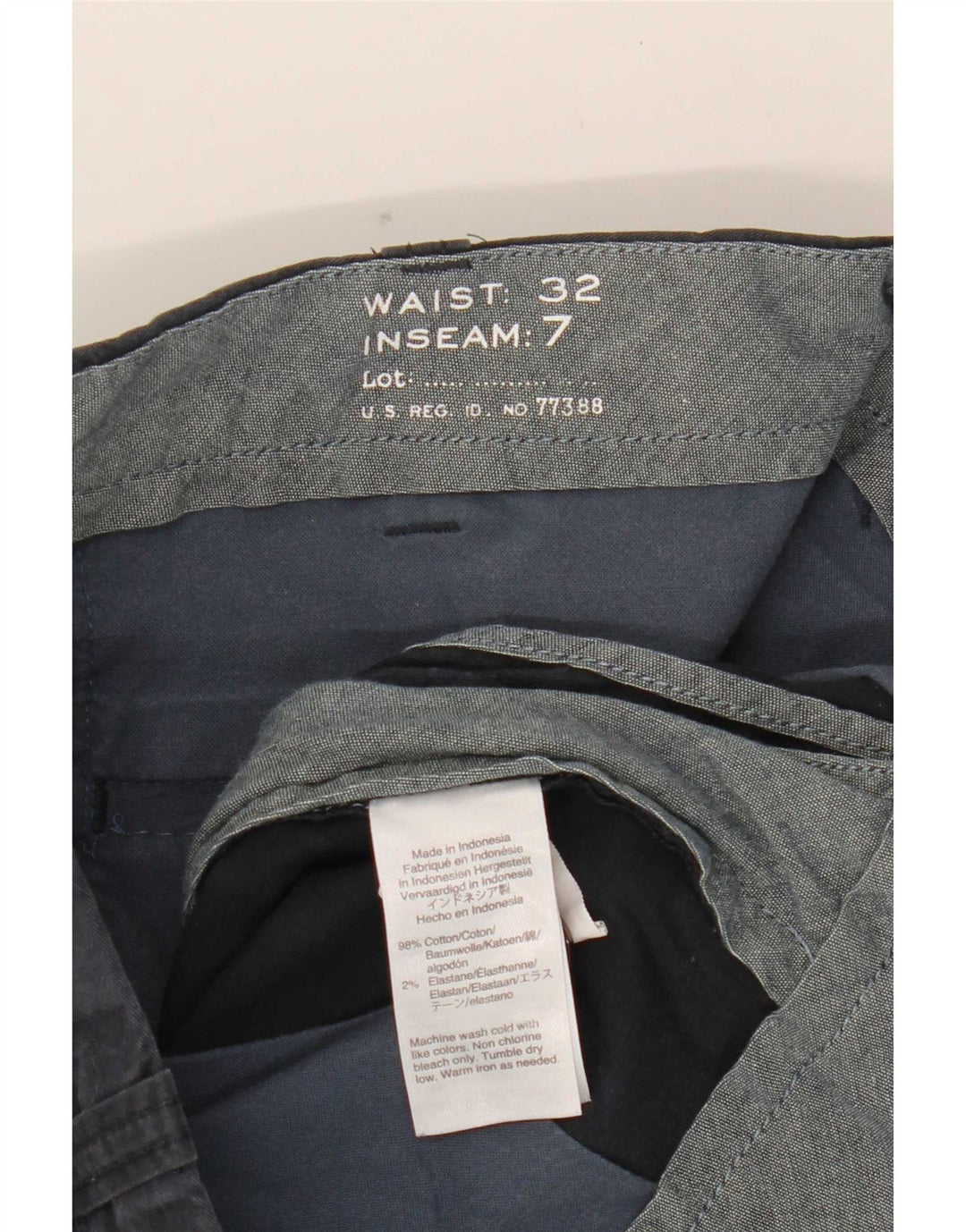 J. Crew Chino Shorts til mænd W32 Medium Navyblå Bomuld