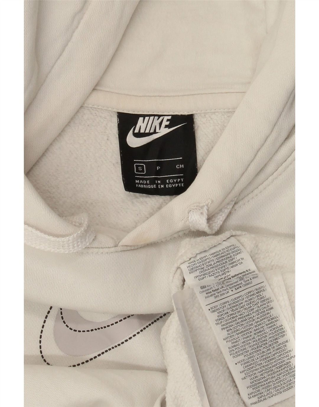 Nike grafisk hættetrøje til mænd, lille hvid bomuld