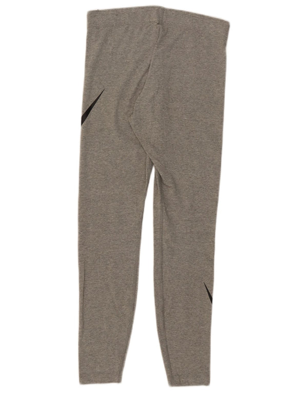 Nike Dame Grafiske Leggings UK 14 Medium Grey Bomuld