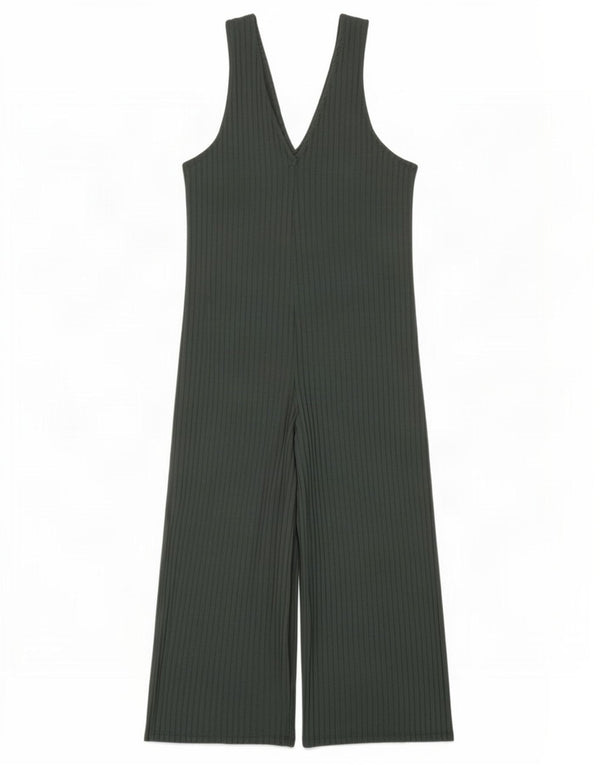 Zara Dame Trafaluc Ærmeløs Jumpsuit UK 10 Lille Grøn Stribet